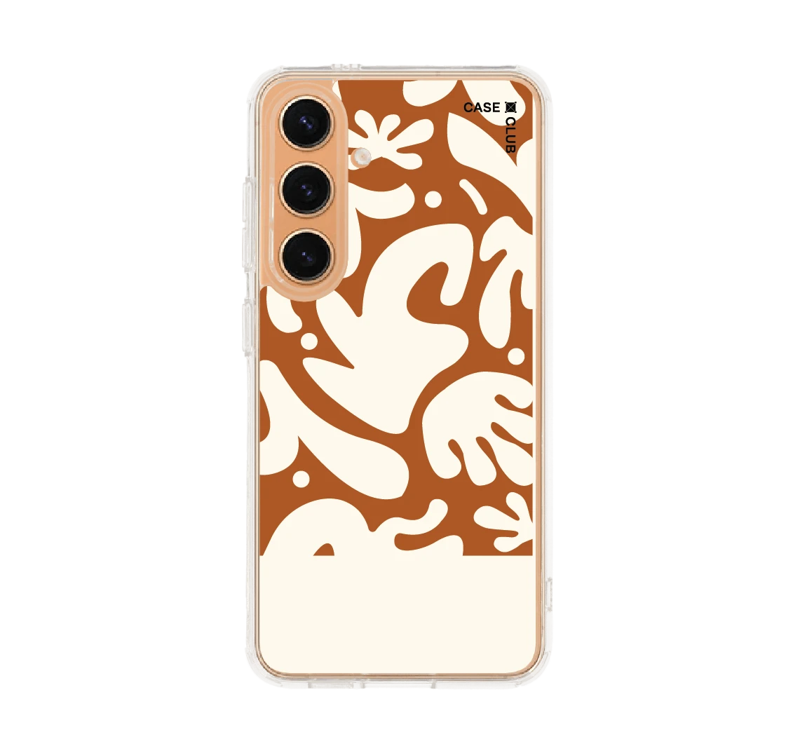 abstract brown flower pattern